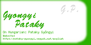 gyongyi pataky business card