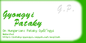 gyongyi pataky business card